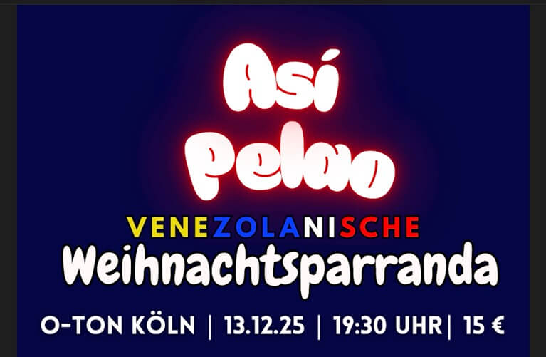 KONZERT // „Así Pelao“ // Sa. 13.12.25 // 19:30h //  Traditionelle lateinamerikanische Musik, Eigenkompositionen, Improvisationen